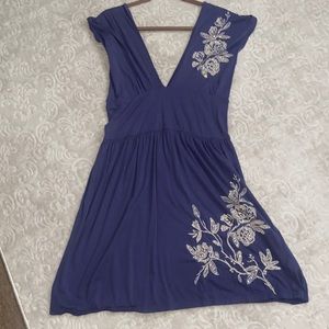 For love and liberty purple plunge dress